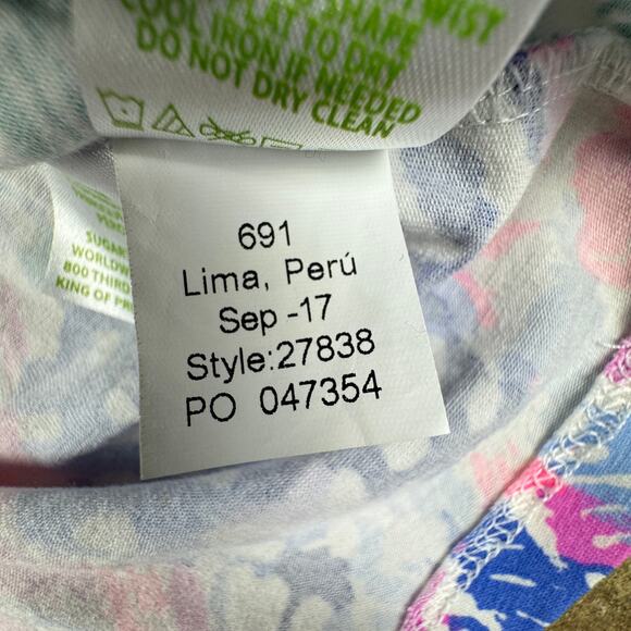 Lilly Pulitzer Tristan Top Boat Neck Long-Sleeve Size XS Twist Back Keyhole - Picture 9 of 12